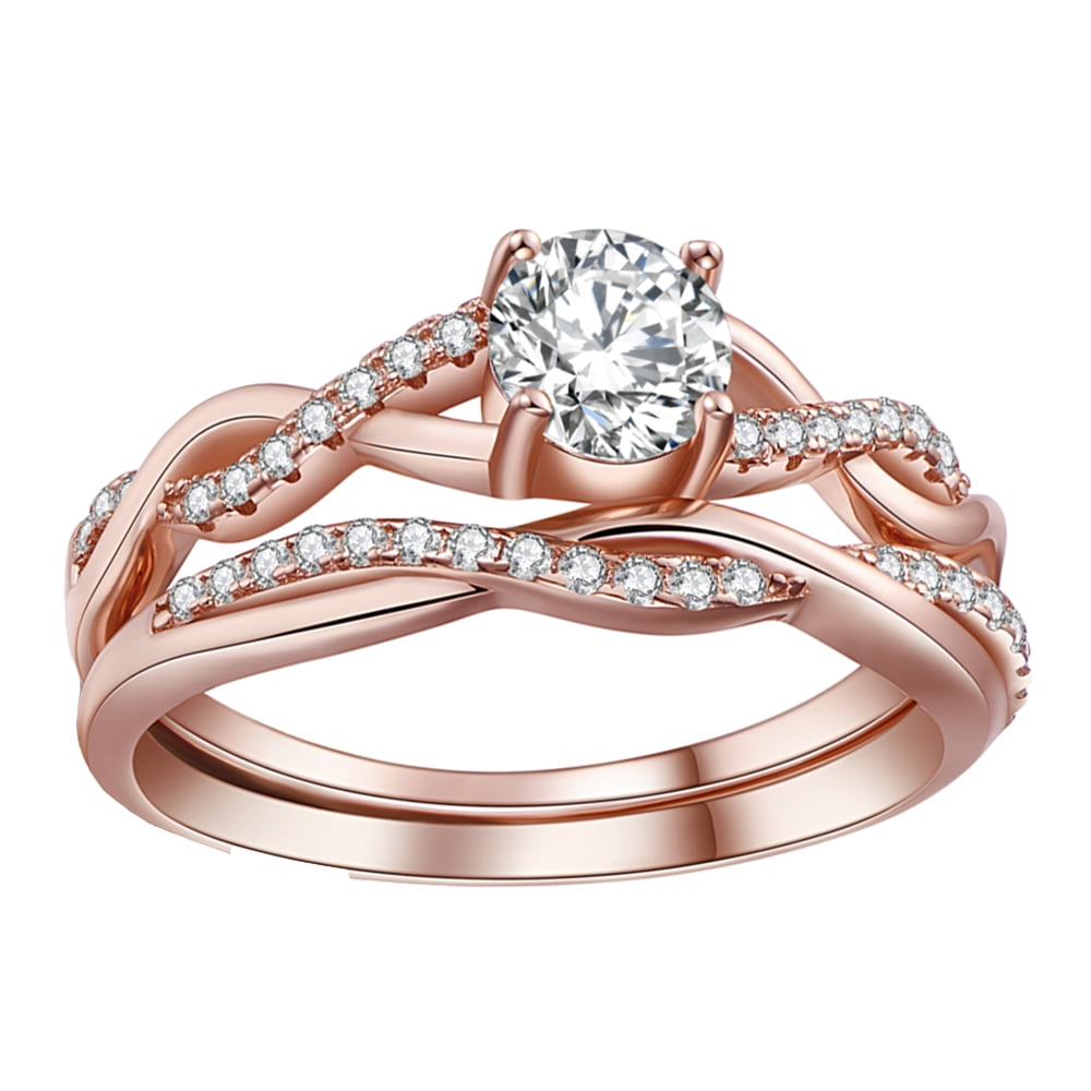 Royalyard Store Rose Gold Ring Women Large Cubic Zirconia Ring Trend India  | Ubuy