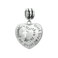 thumbnail image 1 of Queenberry Christian Cross Dangle Bead Charm, "with God All Things Are Possible", 925, 1 of 2