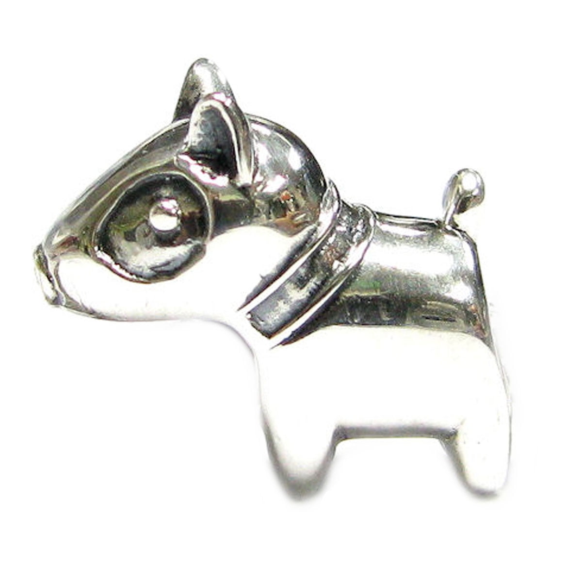American Staffordshire Terrier Pit Bull Charm Sterling Silver 17x14mm American Staffordshire Terrier Pit Bull Charm Sterling Silver 17x14mm