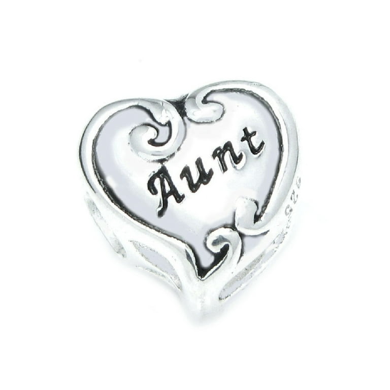 Love Charm with Heart Antiqued Finish Sterling Silver Love Charm with Heart Antiqued Finish Sterling Silver