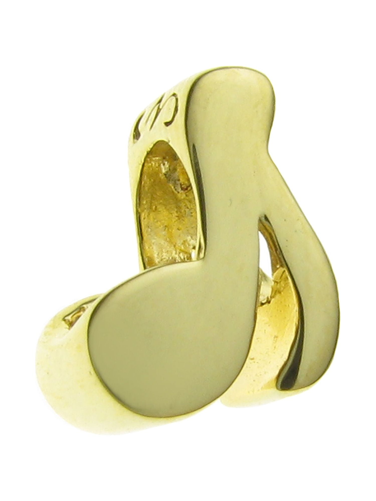 Queenberry Sterling Silver Note Music Melody Gold-tone European Style Bead Charm Fits Pandora