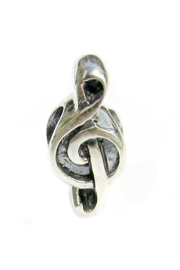 Sterling Silver Treble Clef G European Style Bead Charm