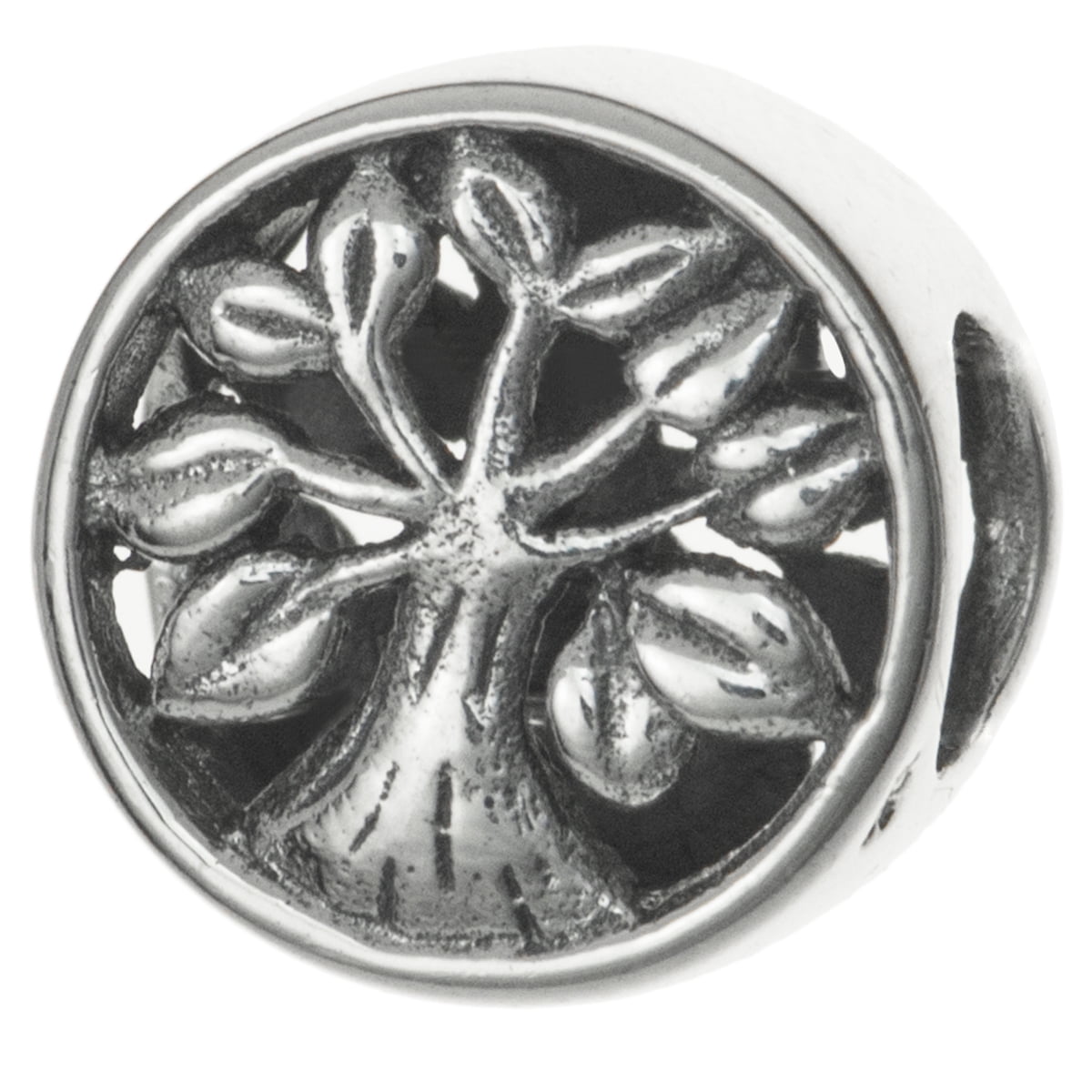 Queenberry Sterling Silver Tree Of Life Go Round Family Bead Charm Fits Pandora