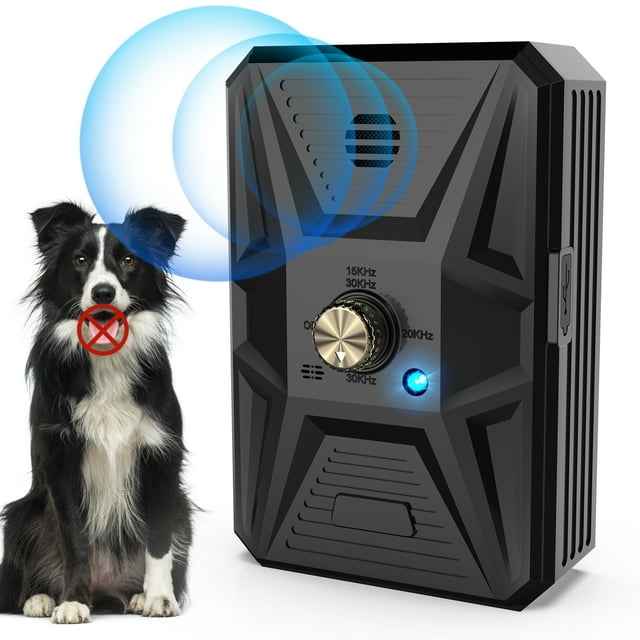 Queenmew Ultrasonic Dog Bark Control, Indoor/Outdoor Training, Safe