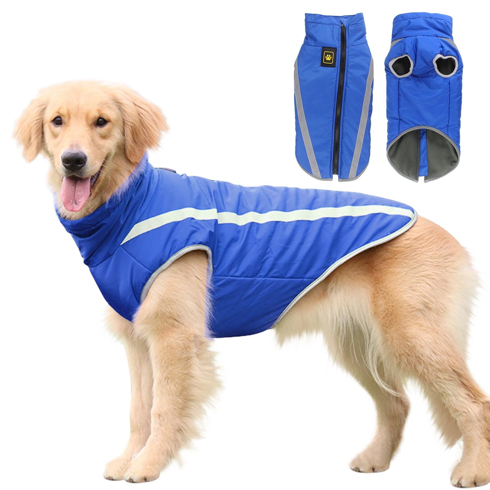 Queenmore Padded Vest Dog Jacket Windproof & Snowproof Pet Fleece Lined