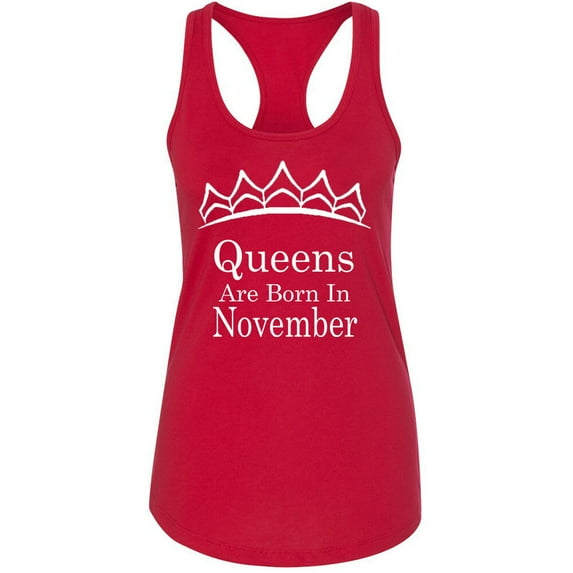 Queens Are Born In December Tiara Printed Lady Birthday Tank Top Color Red Large