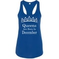 thumbnail image 1 of Queens Are Born In December Tiara Printed Lady Birthday Tank Top Color Royal Blue 2X-Large, 1 of 2