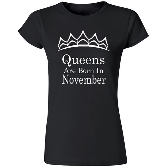 Queens Are Born In November Tiara Printed Lady Birthday Tank Top Color Black Small
