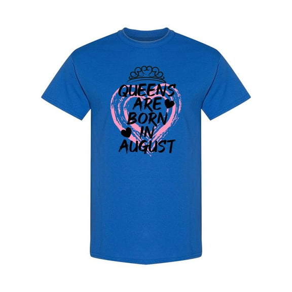 Queens Born In August T-Shirt Women -SPIdeals Designs, Female x-Large