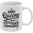 thumbnail image 1 of Queens Are Born In January Ceramic Coffee Mug Funny Mug Gift, Birthday Gifts For Boss Lady, Mentor, Mom, Dad, Coworker, Manager, Teacher Appreciation Gift, Christmas Coffee Mug, 11Oz, 1 of 5