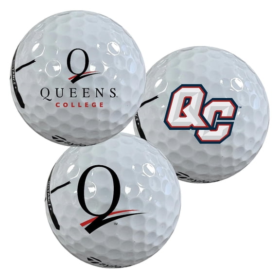 Queens College Knights Logo Edition Taylormade Distance+ Golf Balls 12-Pack (Dozen)
