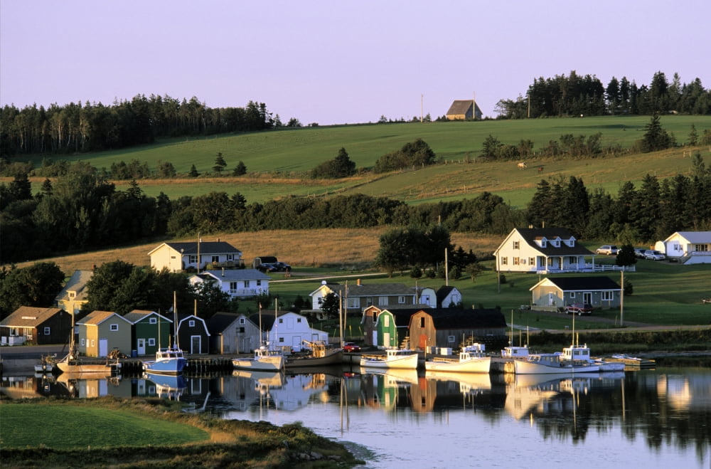Queens County And French River Prince Edward Island Canvas Art - Ron Watts Design Pics (34 x 22)