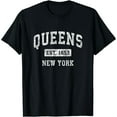 thumbnail image 1 of Queens New York NY Vintage Established Sports Design T-Shirt, 1 of 6