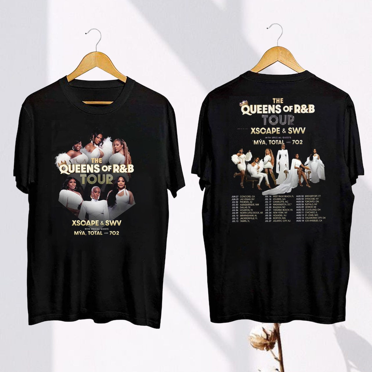 Queens Of Rb Tour 2024 Swv And Xscape Shirt Swv And Xscape 2024 Graphic