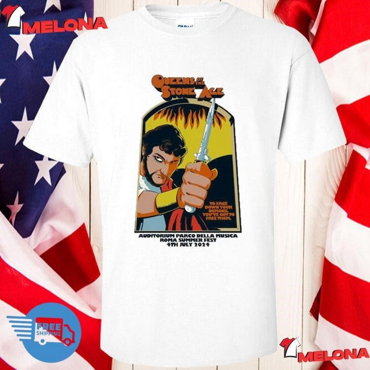 Queens Of The Stone Age Summer Festival 2024 In Rome Tshirt