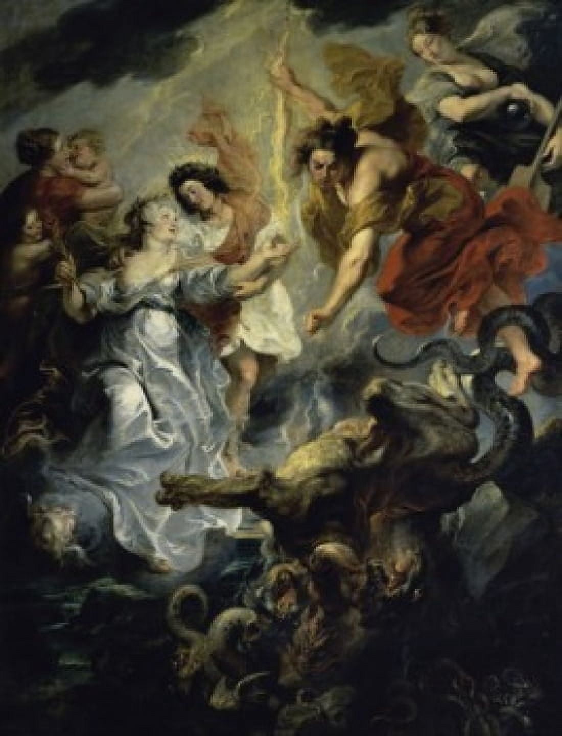 The Queens Reconciliation with Her Son (Life of Marie de Medici Queen of France) c1622 Peter Paul Rubens (1577-1640Flemish) Musee du Louvre Paris France Canvas Art - Peter Paul Rubens (24 x 36)