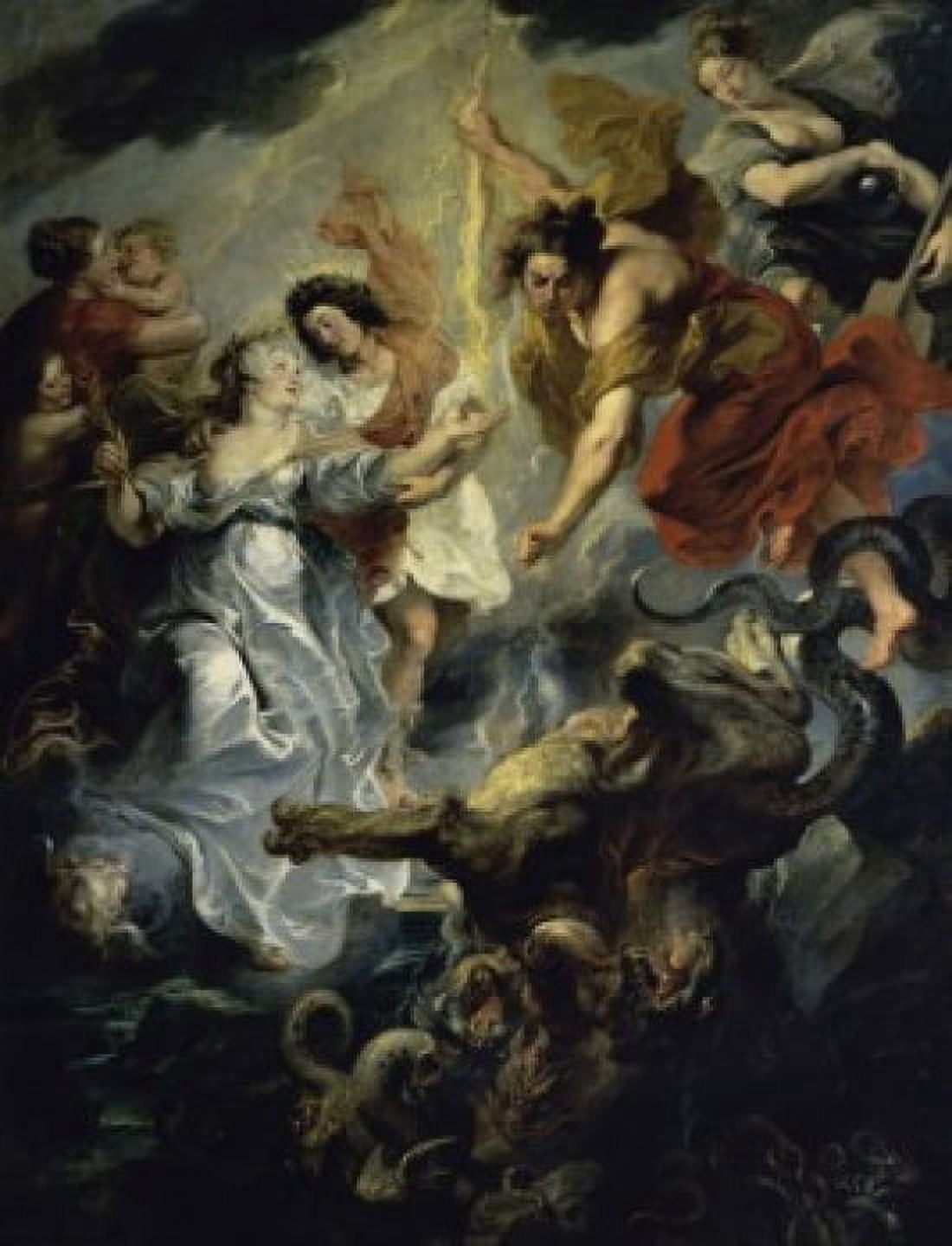 The Queens Reconciliation with Her Son (Life of Marie de Medici Queen of France) c1622 Peter Paul Rubens (1577-1640Flemish) Musee du Louvre Paris France Canvas Art - Peter Paul Rubens (18 x 24)