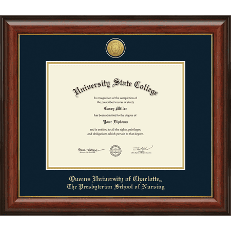 Queens University of Charlotte The Presbyterian School of Nursing Diploma Frame, Document Size 11" x 8.5"