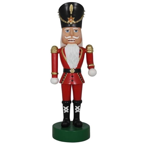 Queens of Christmas WL-NUT-06-RE 6 ft. Nutcracker Wearing a Red Coat