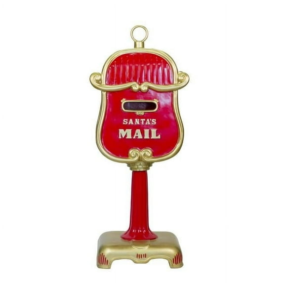 Queens of Christmas 64 in. Santa Mailbox, Red