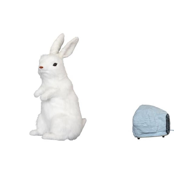 Queens of Christmas AMTRN-BL-33-RBBT 2 ft. Animated Rabbit Body Moves & Music Decor