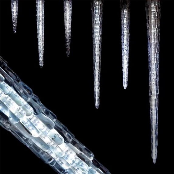 Queens of Christmas C7-ICEDROP7-PW 7 in. Pure White Ice Drop C7 Base Bulbs - Pack of 5