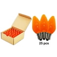 thumbnail image 1 of Queens of Christmas C7-SMD-RETRO-OR-F-25 C7 Frosted Dimmable SMD LED Retrofit Bulbs, Orange - Pack of 25, 1 of 1
