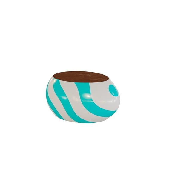 Queens of Christmas Easter Egg Table, Teal & White