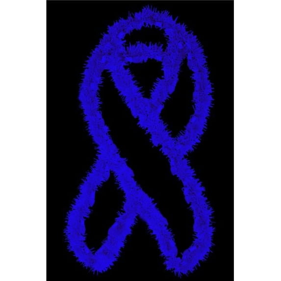 Queens of Christmas GM-RBN-03-BL-GAR 3 ft. Garland Awareness Ribbons, Blue