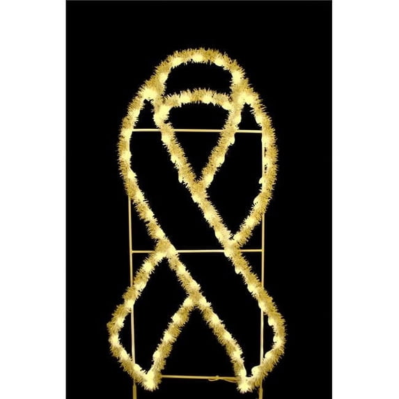 Queens of Christmas GM-RBN-06-YE-GAR 6 ft. Garland Awareness Ribbons, Yellow