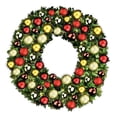 thumbnail image 1 of Queens of Christmas GWBM-05-TRAD-LWW 5 ft. Pre-Lit LED Blended Pine Christmas Decorated with The Traditional Ornament Collection Wreath, Warm White, 1 of 1