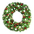 thumbnail image 1 of Queens of Christmas GWBM-06-CDY-LWW 6 ft. LED Blended Pine Christmas Wreath with The Candy, Warm White, 1 of 1