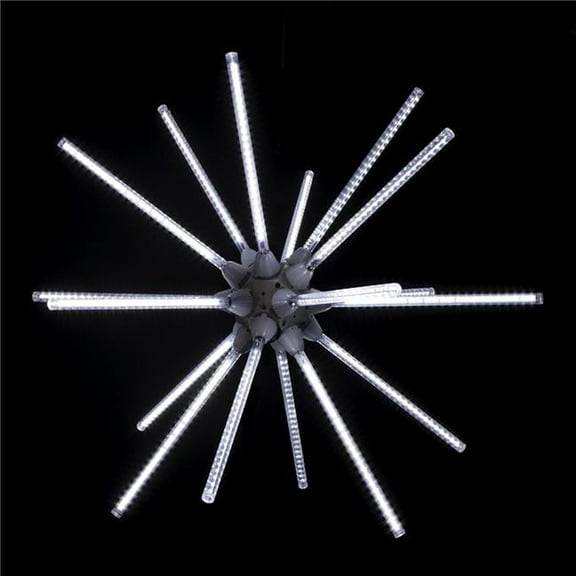 Queens of Christmas LED-SPT-PW-48 48 in. Animated LED Starburst, Pure White