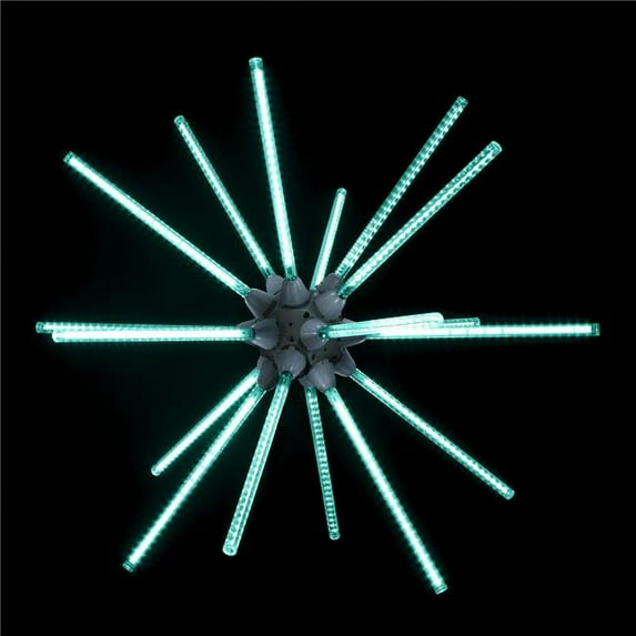 Queens of Christmas LED-SPT-TL-24 24 in. Animated LED Starburst, Teal
