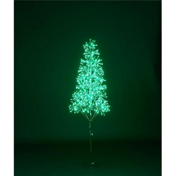 5' Green Starburst LED Tree