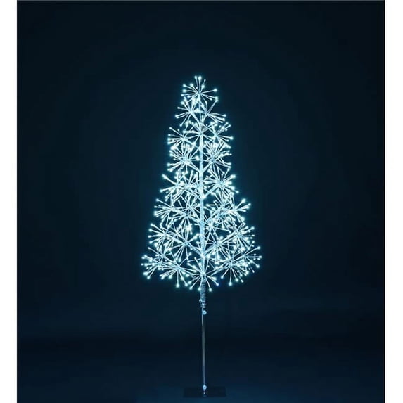 Queens of Christmas LED-TR3D05-LPW 5 ft. Pure White Starburst LED Tree