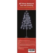 Queens of Christmas LED-TR3D06-LPW 6 ft. Pure White Starburst LED Tree