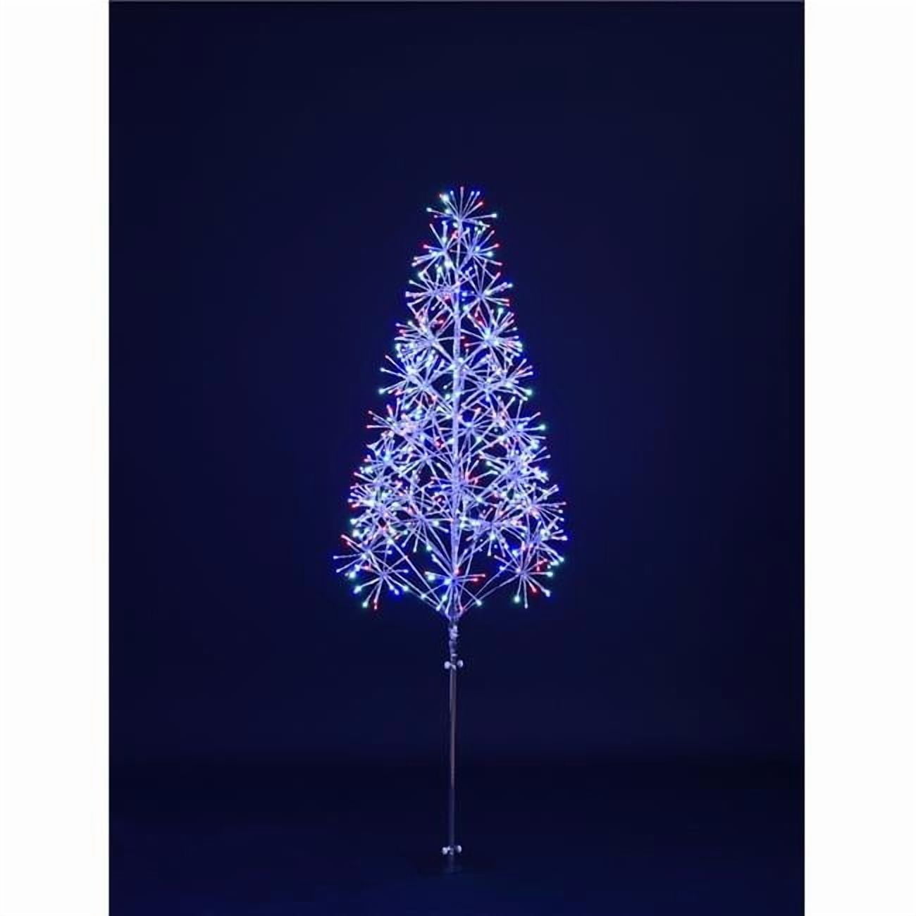 6' Red, White and Blue LED Tree with Silver Frame - Walmart.com