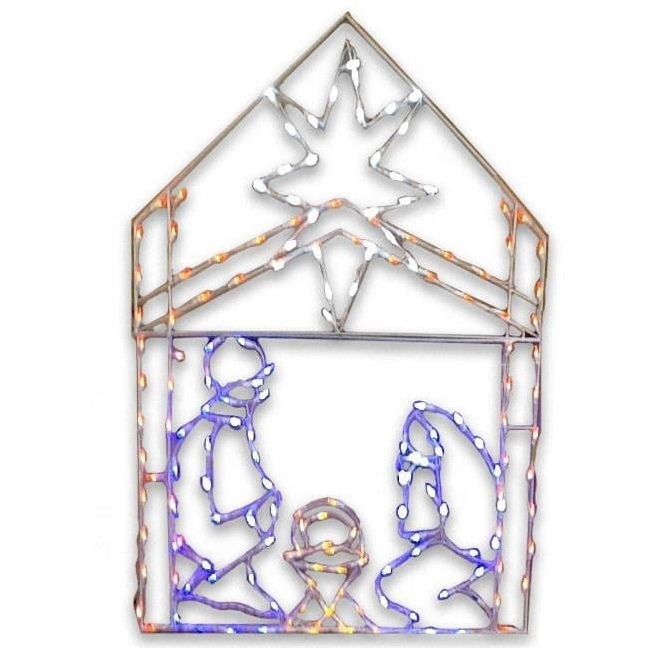 5.5 ft Iron Frame Nativity Scene with LED Lights