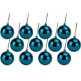 thumbnail image 1 of Queens of Christmas ORN-BLKS-100-AQ-12PK 4 in. Shiny Ball Ornament with Wire & UV Coating, Aqua - Pack of 12, 1 of 1