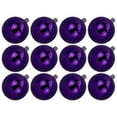 thumbnail image 1 of Queens of Christmas ORN-BLKS-80-PU-12PK 3 in. Shiny Ball Ornament with Wire & UV Coating, Purple - Pack of 12, 1 of 1
