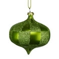 thumbnail image 1 of 4 Pack of Lime Green and Sage Checkered Onion Ornaments with Glitter Enhancements, 1 of 2