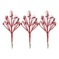 thumbnail image 1 of Queens of Christmas PCKA12-PFT-RE-3PK 12 in. Glittered Peacock Feather Pick for Christmas Decoration, Red - Pack of 3, 1 of 1
