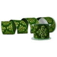 thumbnail image 1 of Queens of Christmas RBN-69T11X460285-GR-2PK 2.5 in. Wide 10 yards Ribbons, Green - Pack of 2, 1 of 1