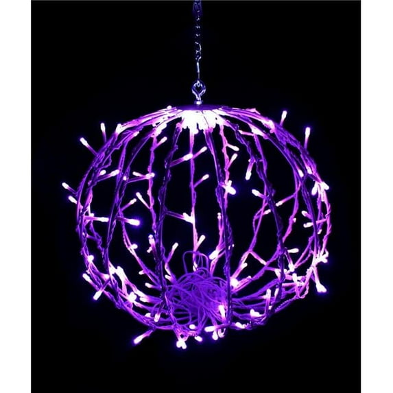 Queens of Christmas S-120SPH-PU-12 12 in. LED Sphere Lights, Purple - 120 Count