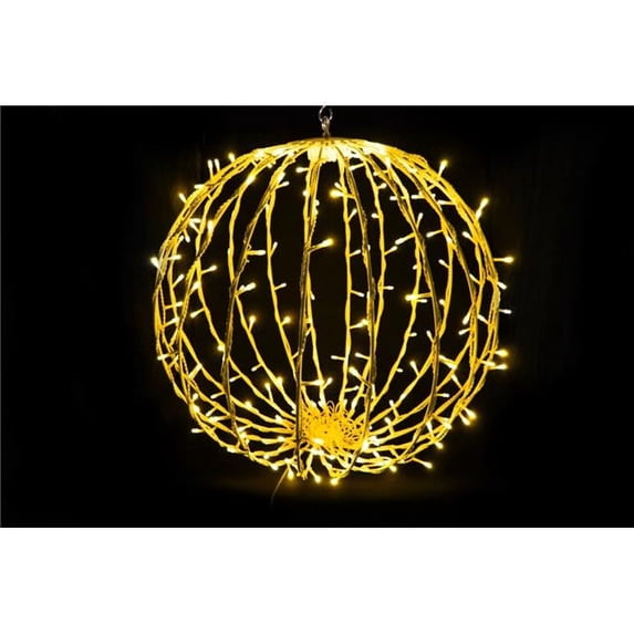 Queens of Christmas S-200SPH-YE-20 20 in. LED Sphere Lights, Yellow - 200 Count