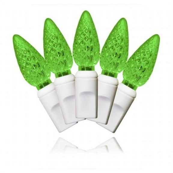 Queens of Christmas S-35C6GR-4W 35 Count Green Decorative LED Light 4 in. Spacing