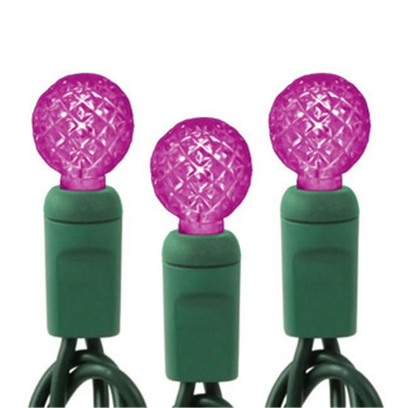 Queens of Christmas S50G15MMPI4G 24 ft. String of Pink Incandescent