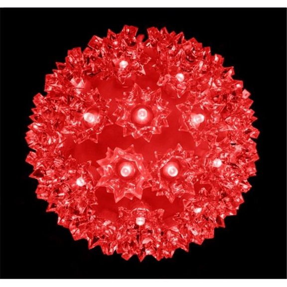 Queens of Christmas S-50SPH-RE-06 6 in. Decorative Sphere Red LED Light
