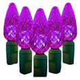 thumbnail image 1 of Queens of Christmas S-70C6PU-4G 23 ft. C6 Purple C6 LED Lights with 4 in. Spacing and Green Wire, 1 of 1